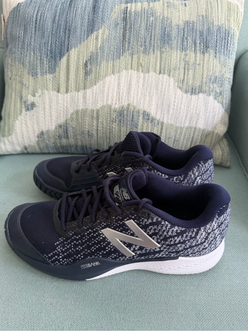 New Balance Navy-Silver-White Trim Tennis 996 Sneakers